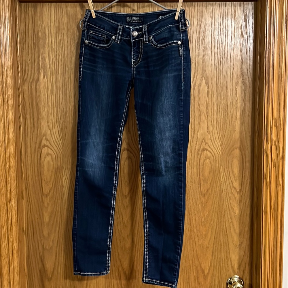 Silver Suki Super Stretch Mid-Rise Skinny Jeans Size 28x31